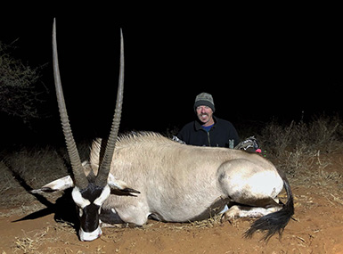 Bow hunting Gemsbok in South Africa at Bushmen Safaris